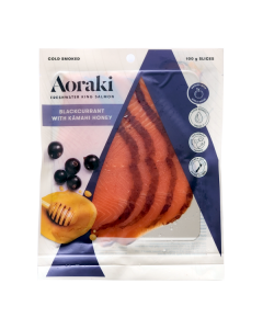 Cold Smoked Aoraki Salmon Blackcurrant with Kamahi Honey 100g Pack/Fresh