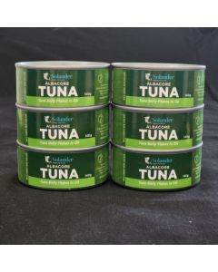Albacore Tuna (NZ) Belly Flakes 140g Cans in Oil/6 Pack