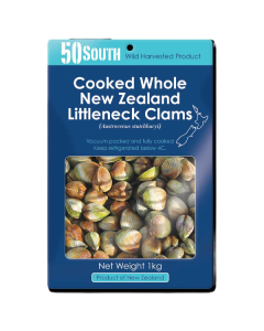 Clams Littleneck Cooked Whole in Shell 1kg Pack/Fresh