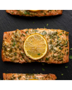 Hot Smoked Salmon Portions Garlic and Herb 150g Pack/Frozen